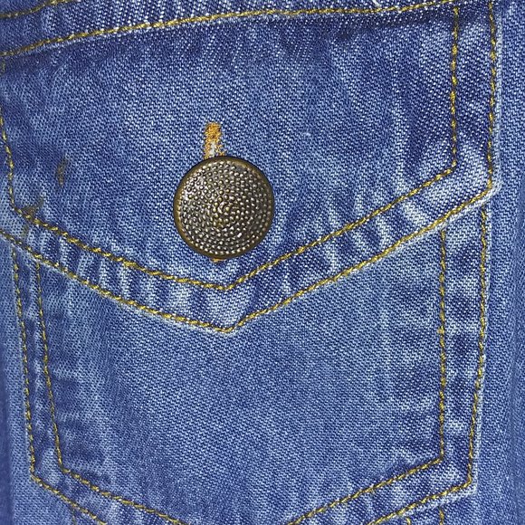 Vintage BFA Classics Denim Blouse with Embroidery/Beaded Design-Size 24W - Picture 7 of 7